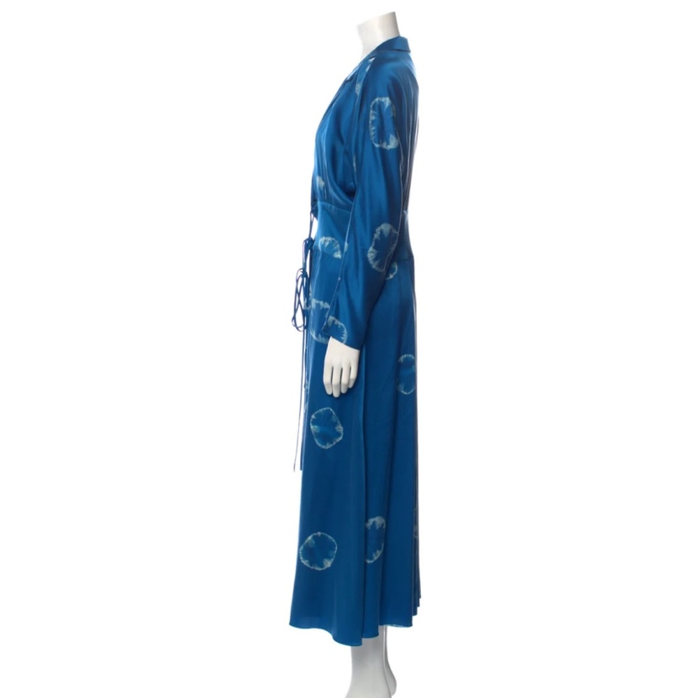 Alejandra Alonso Rojas Shibori Silk Tie-Front Dress - Picture 5 of 15
